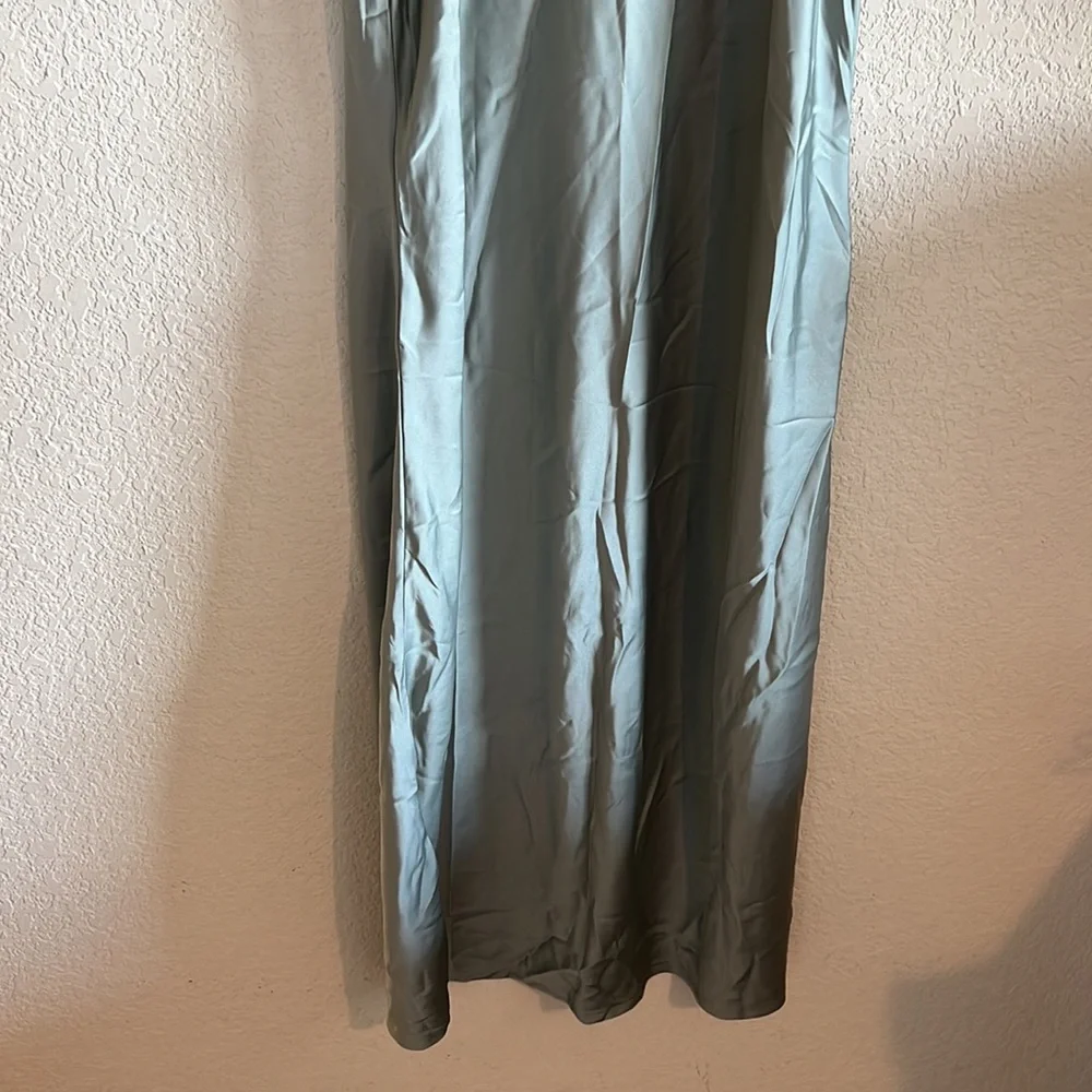 AllSaints Tierney Slip Dress in Flint Blue midi dress size large - Picture 9 of 10